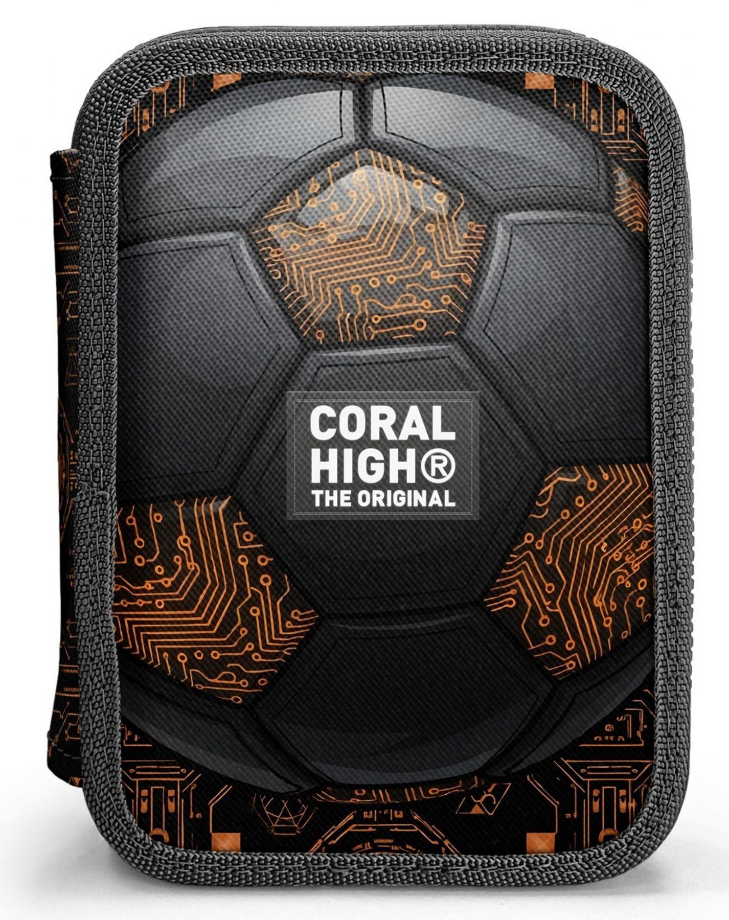 Coral High Erkek Çocuk Siyah Kahverengi Futbol Topu Katlı Organizer Kalemlik (Kalem Kutusu) 31106