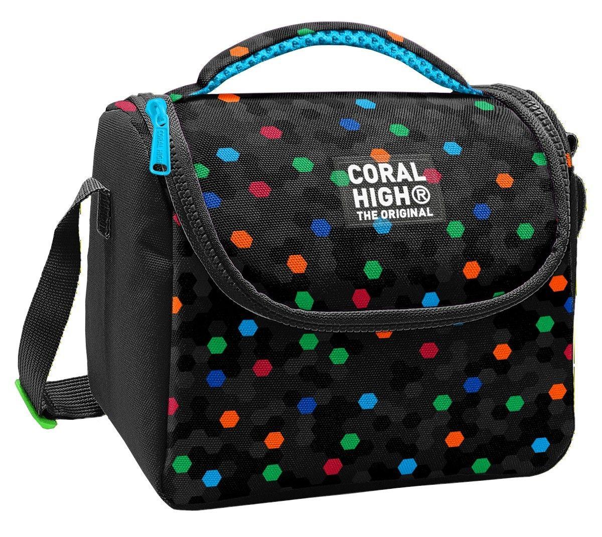 Coral High Erkek Çocuk Siyah Petek Desenli Isı Yalıtımlı Beslenme Çantası 37110