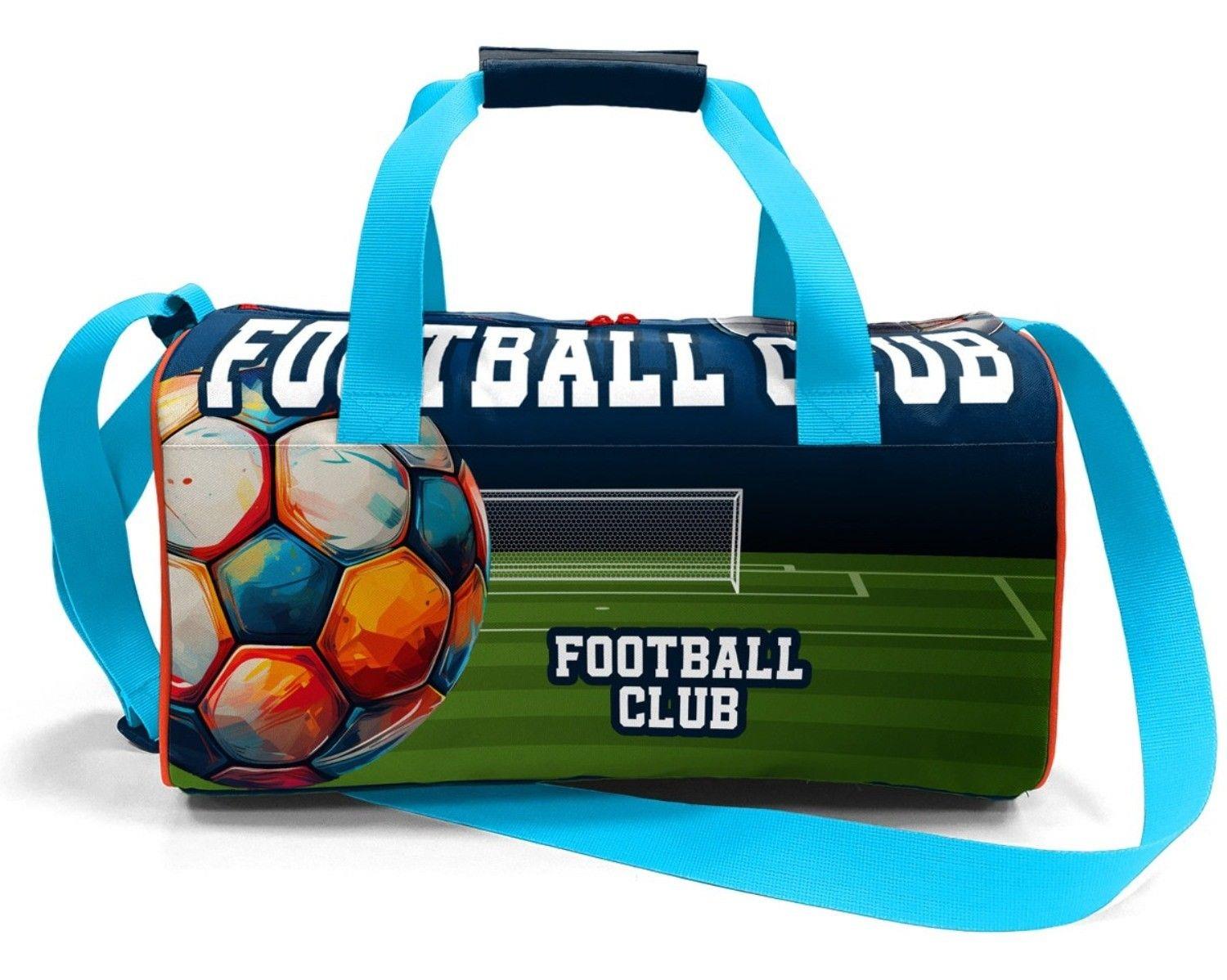 Coral High Erkek Çocuk Spor ve Seyahat Çantası - Lacivert Yeşil Futbol Desenli - 27525