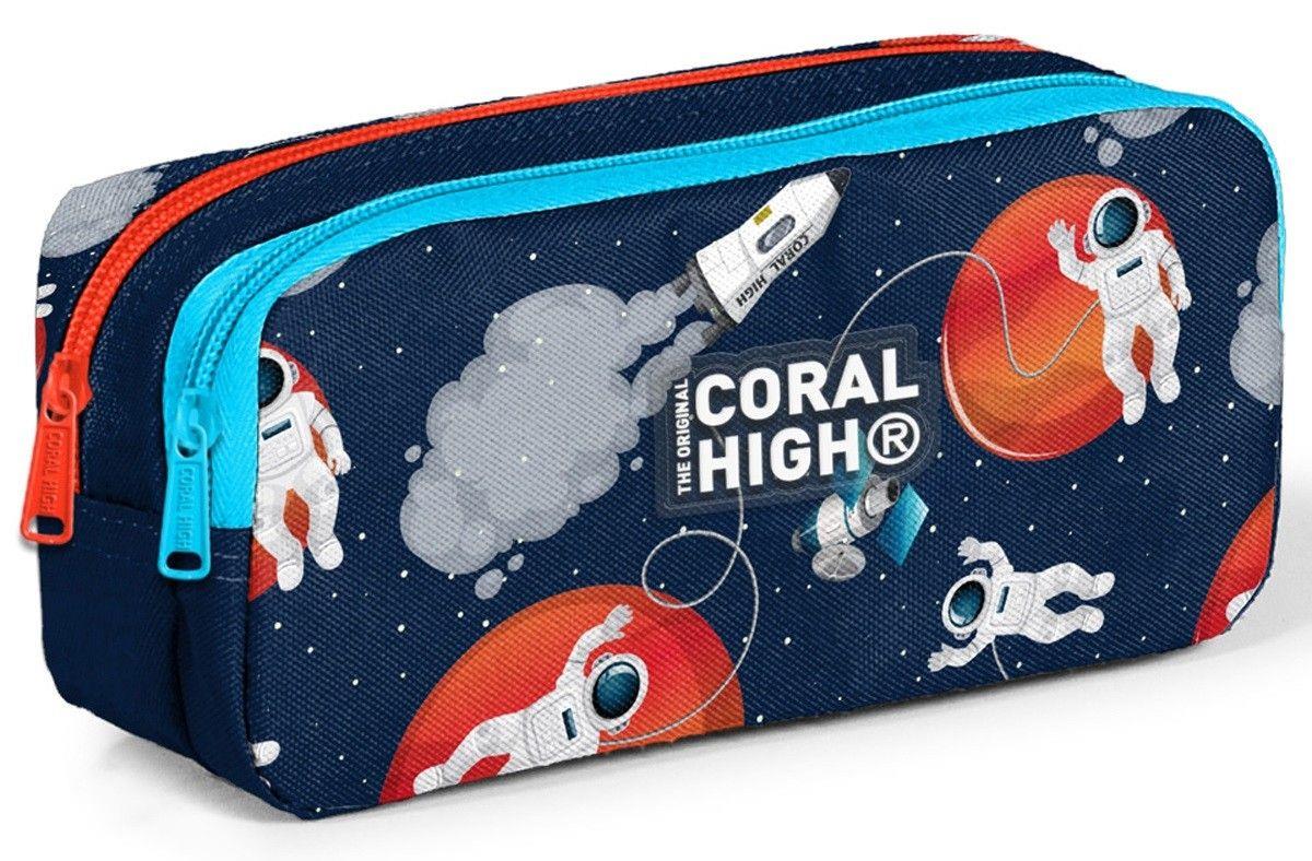 Coral High İlkokul Sırt Çantası ve Kalemlik Seti - Erkek Çocuk - Lacivert Mavi Astronot