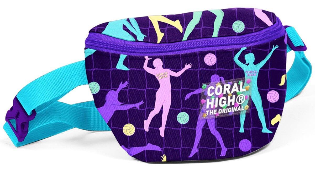Coral High İlkokul/Ortaokul Çanta Seti ve Bel Çantası- Mor Voleybol - Kız Çocuk