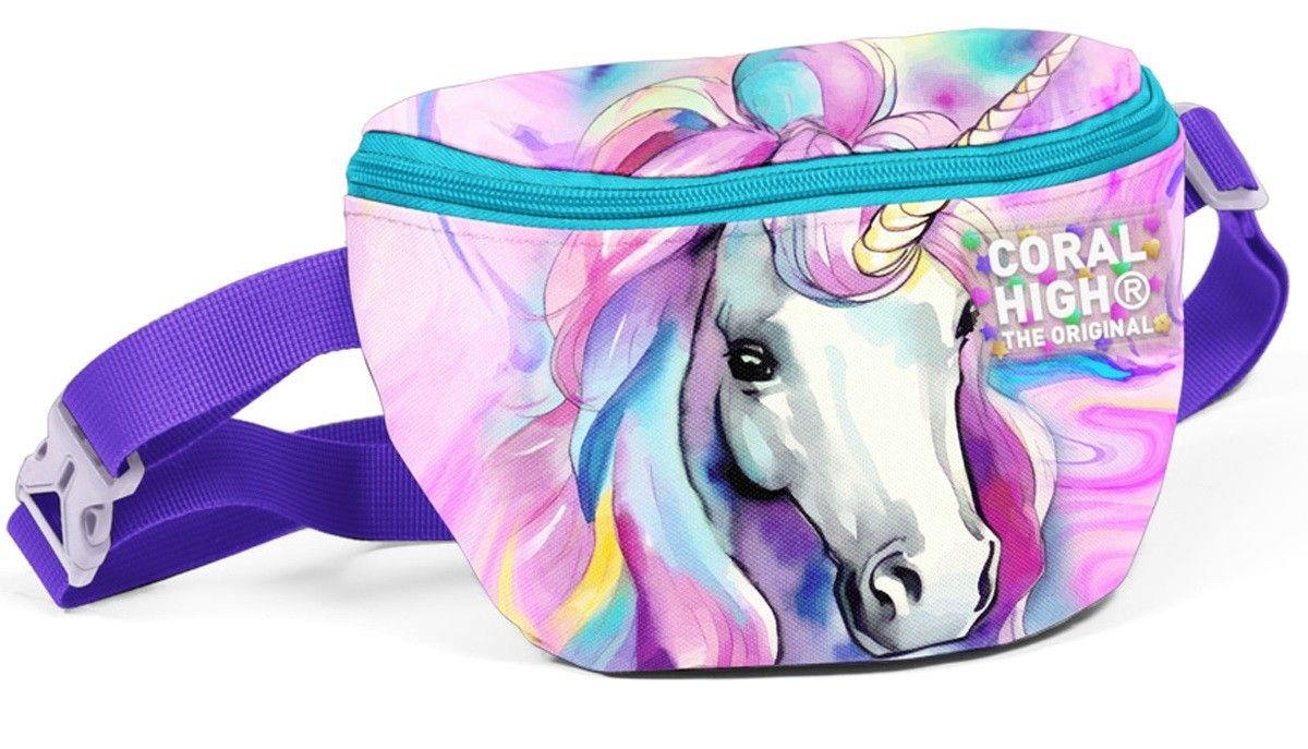Coral High İlkokul/Ortaokul Çanta Seti ve Bel Çantası- Unicorn - Kız Çocuk