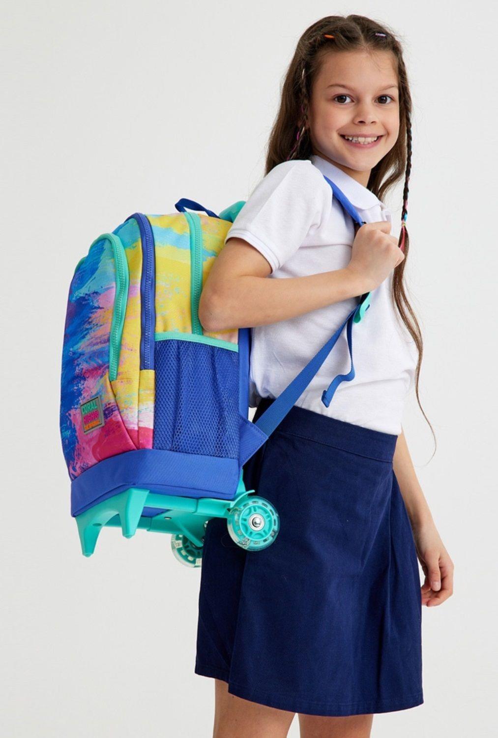 Coral High Işıklı Tekerlekli Airbursh Çekçek Okul ve Seyahat Çantası