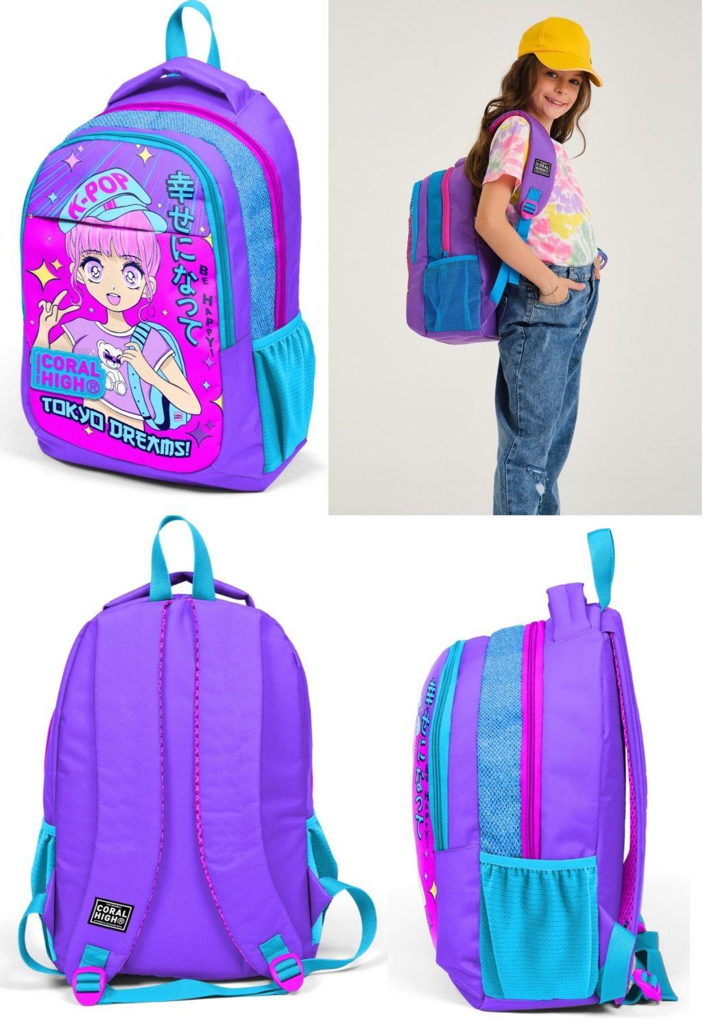 Coral High K-Pop Okul Sırt Ve Beslenme Çantası Seti - Kız Çocuk