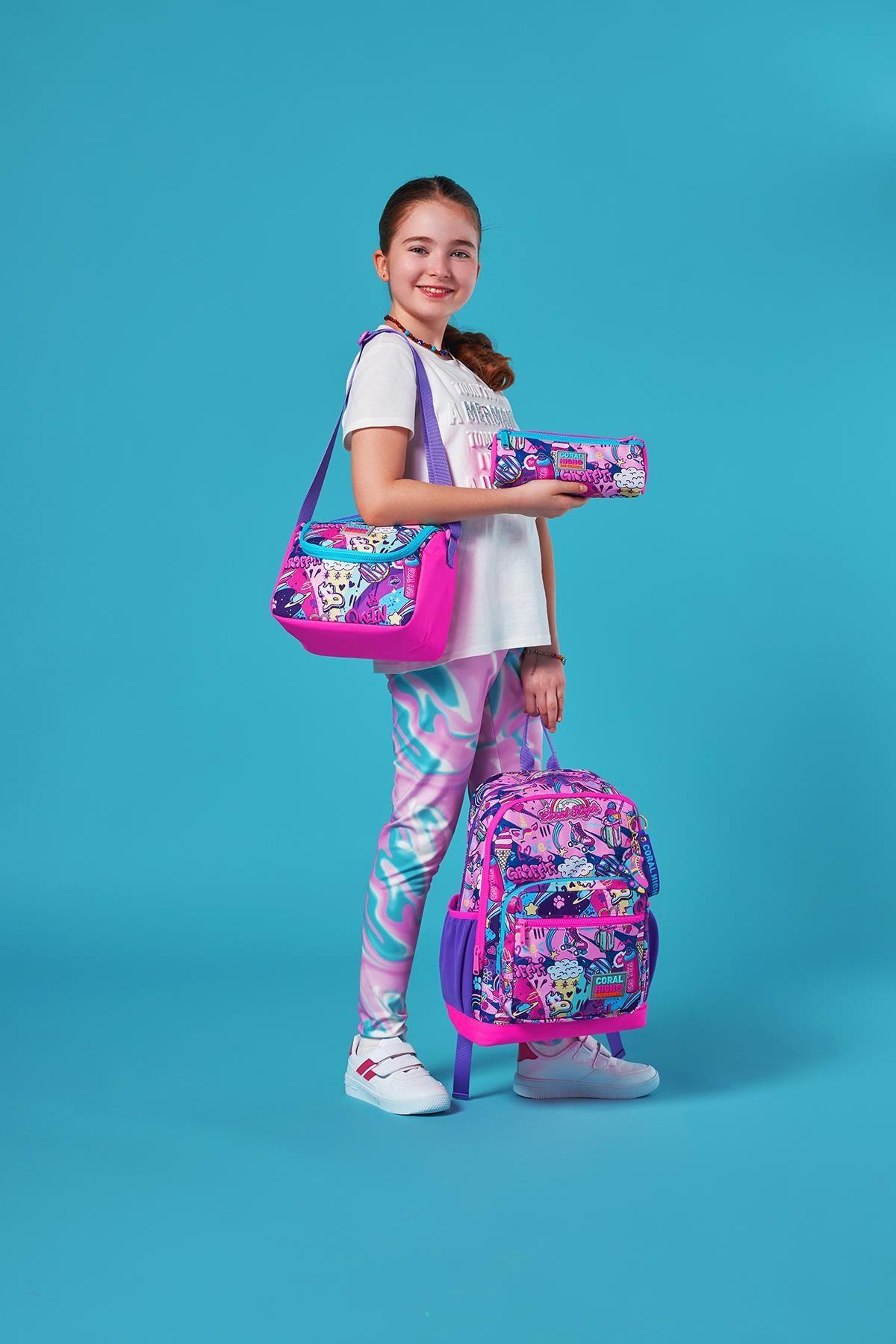 Coral High Kids Grafiti Desenli 3lü Okul Çanta Seti SET0123760
