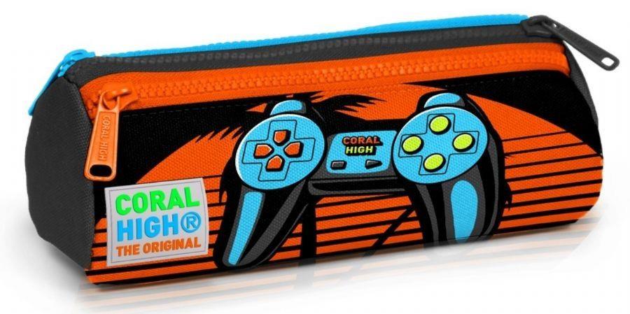 Coral High Kids Gri Turuncu Gamer Desenli 3lü Okul Çanta Seti - Erkek