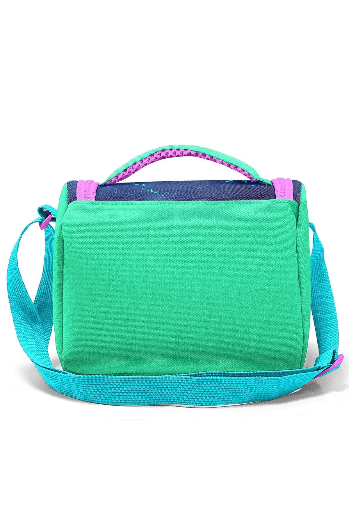 Coral High Kids Mavi Su Yeşili Denizatı Desenli 3'lü Okul Çanta Seti SET0123772 - Kız