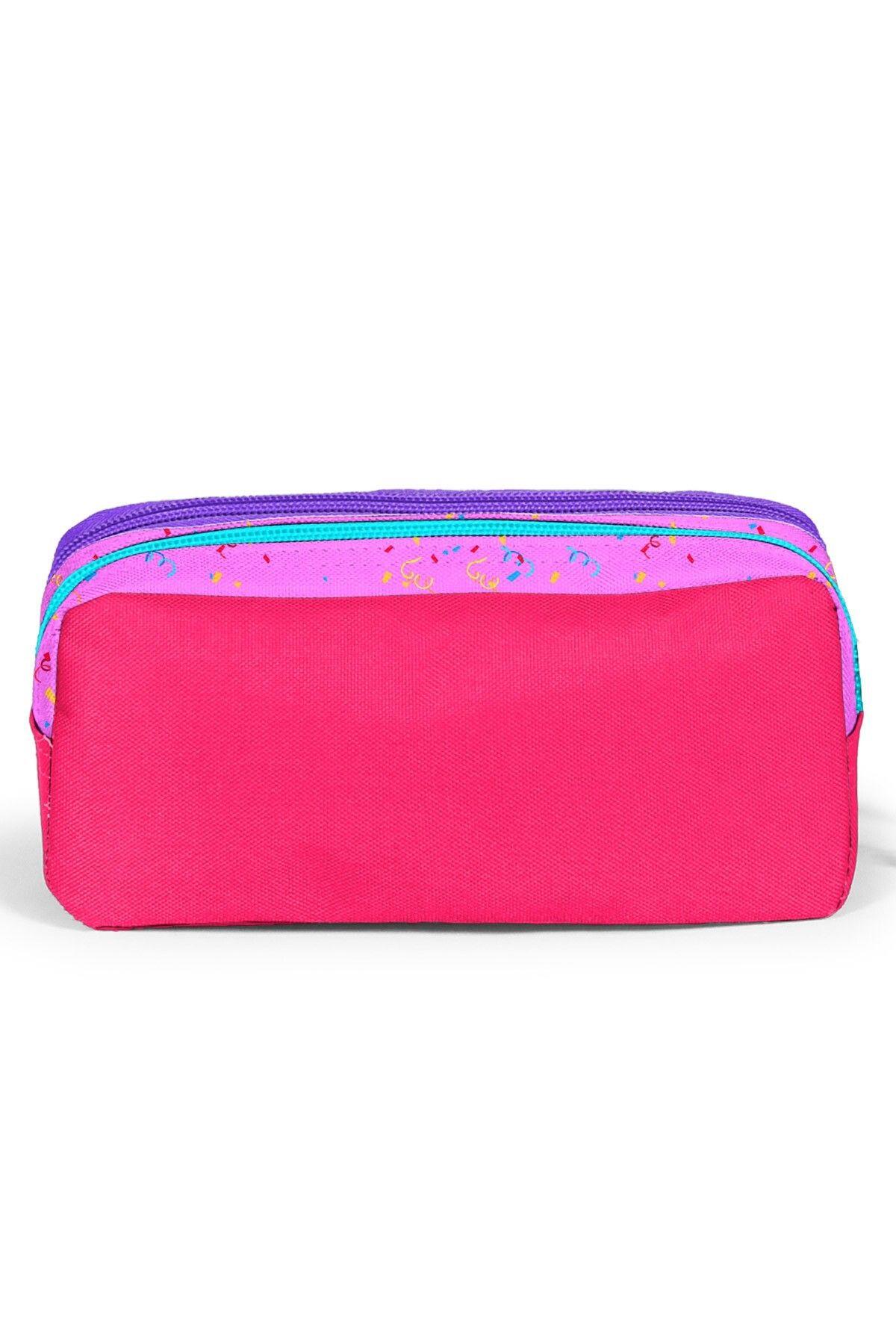 Coral High Kids Pembe Turkuaz K-Pop Desenli 3'lü Okul Çanta Seti SET0114427 - Kız