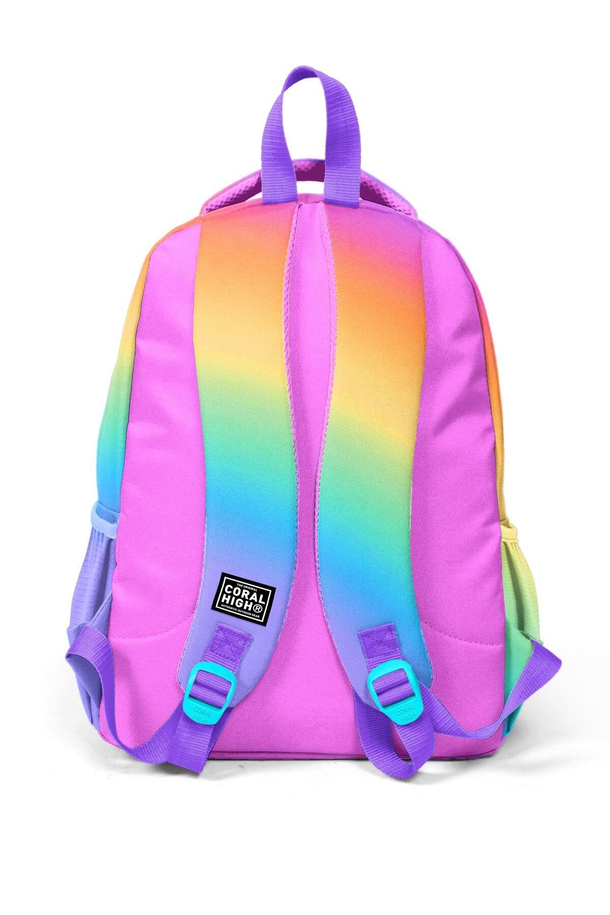 Coral High Kids Renk Geçişli 3'lü Okul Çanta Seti SET0114425 - Kız