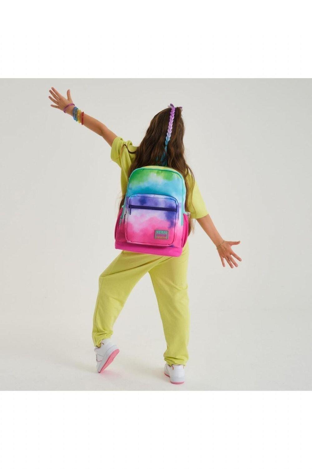 Coral High Kids Renkli Batik Desenli 2'li Okul Çanta Seti - Kız Çocuk