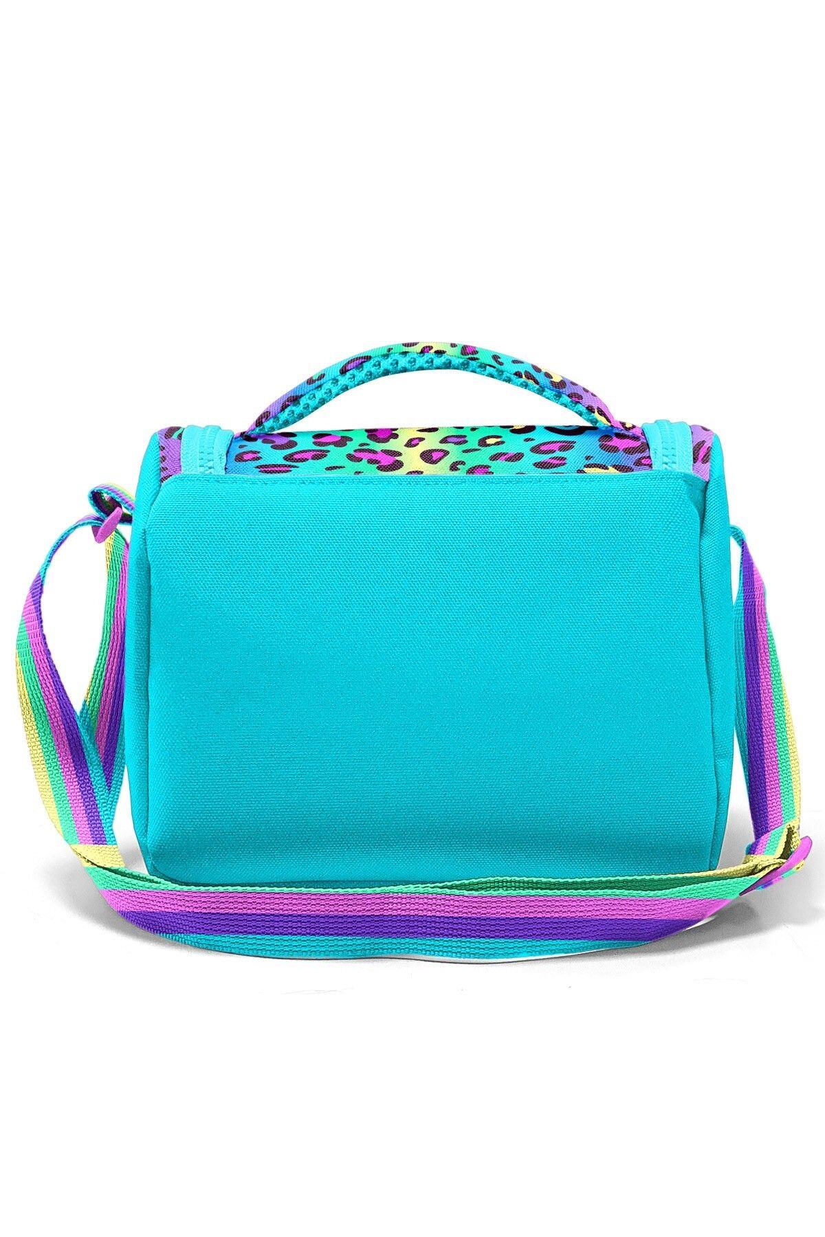 Coral High Kids Renkli Leopar Desenli 3'lü Okul Çanta Seti SET0123769 - Kız