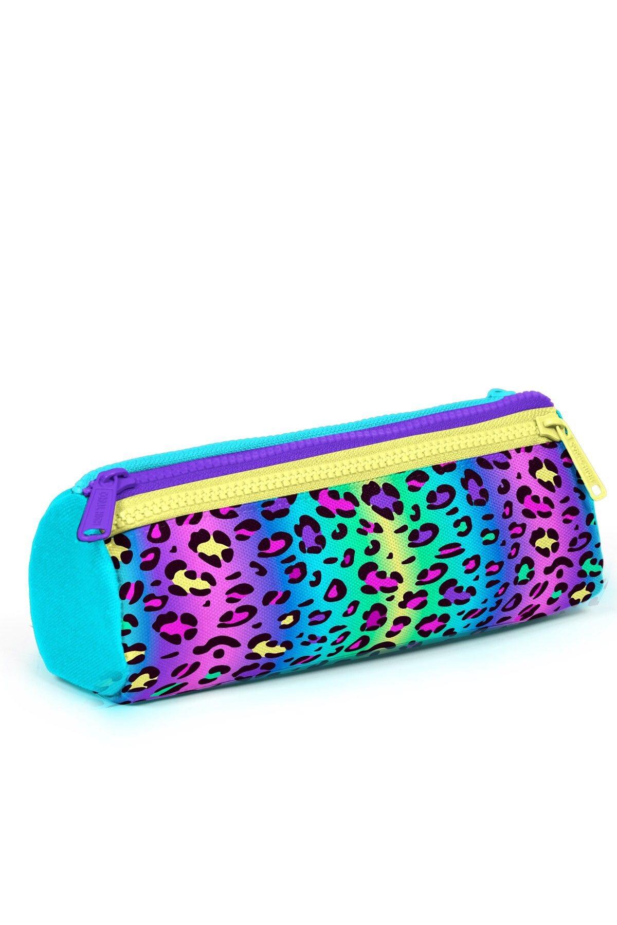 Coral High Kids Renkli Leopar Desenli 3'lü Okul Çanta Seti SET0123769 - Kız