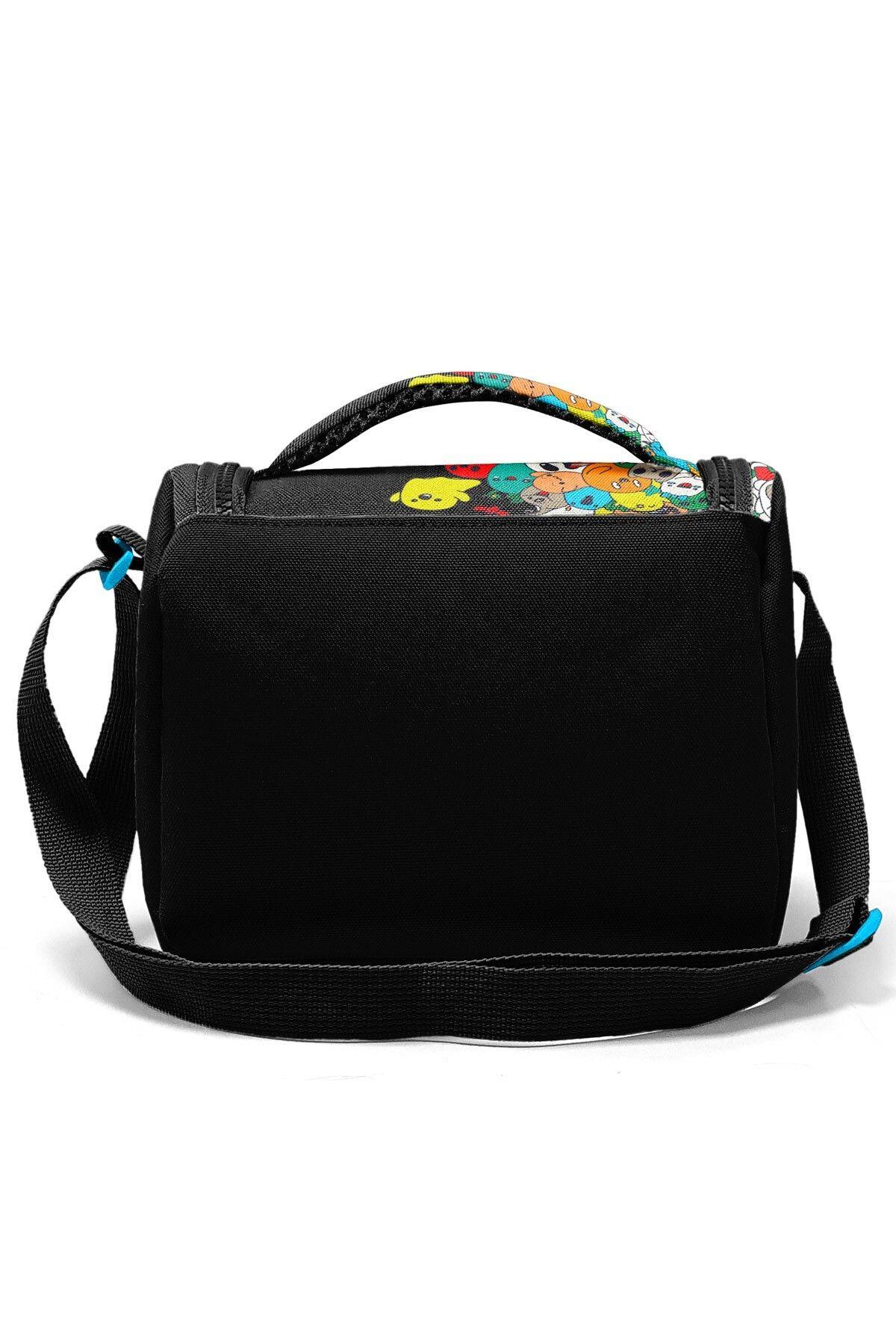 Coral High Kids Siyah Karikatür Desenli 3'lü Okul Çanta Seti SET0123774 - Erkek