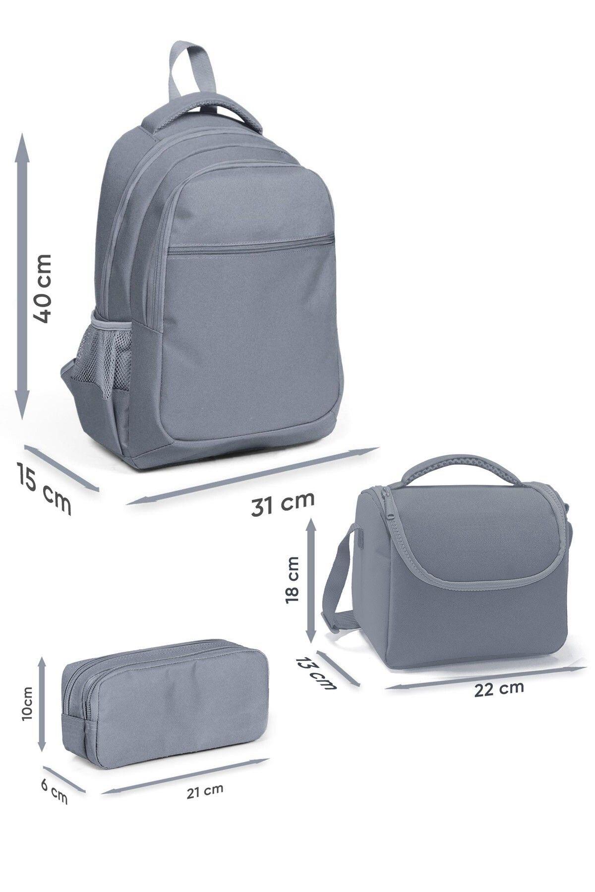 Coral High Kids Siyah Kırmızı Araba Desenli 3'lü Okul Çanta Seti SET0114429 - Erkek