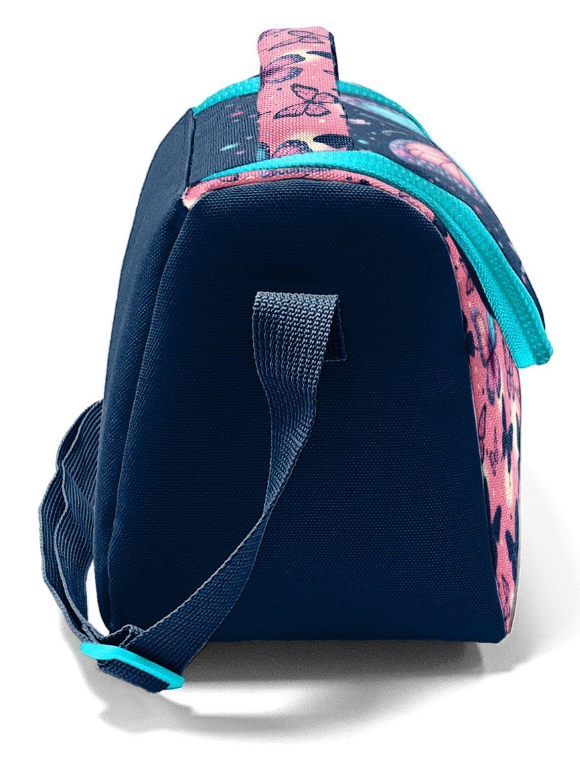 Coral High Kız Çocuk Lacivert Pembe Kelebek Desenli Isı Yalıtımlı Beslenme Çantası 37149