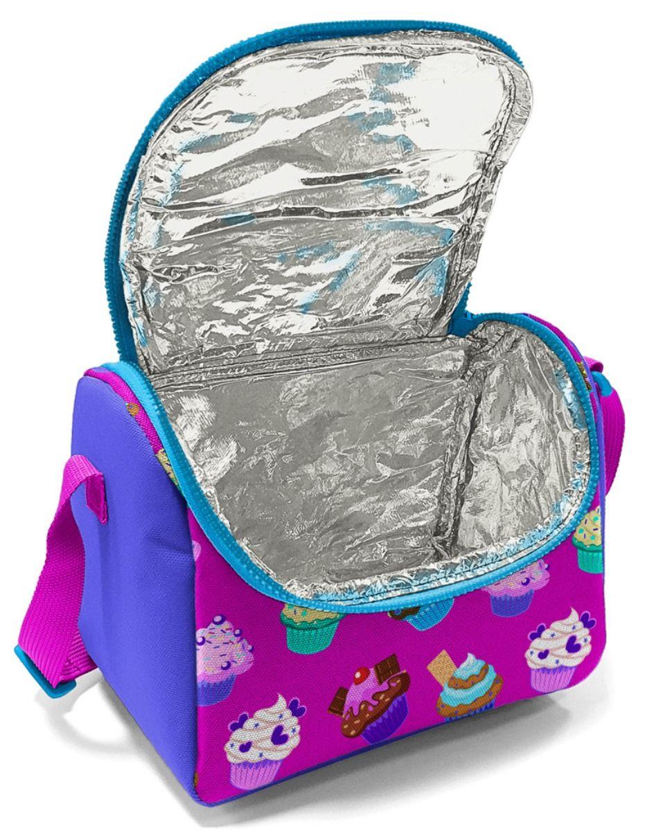 Coral High Kız Çocuk Lavanta Mor Cupcake Okul Beslenme Çantası -Yalıtımlı