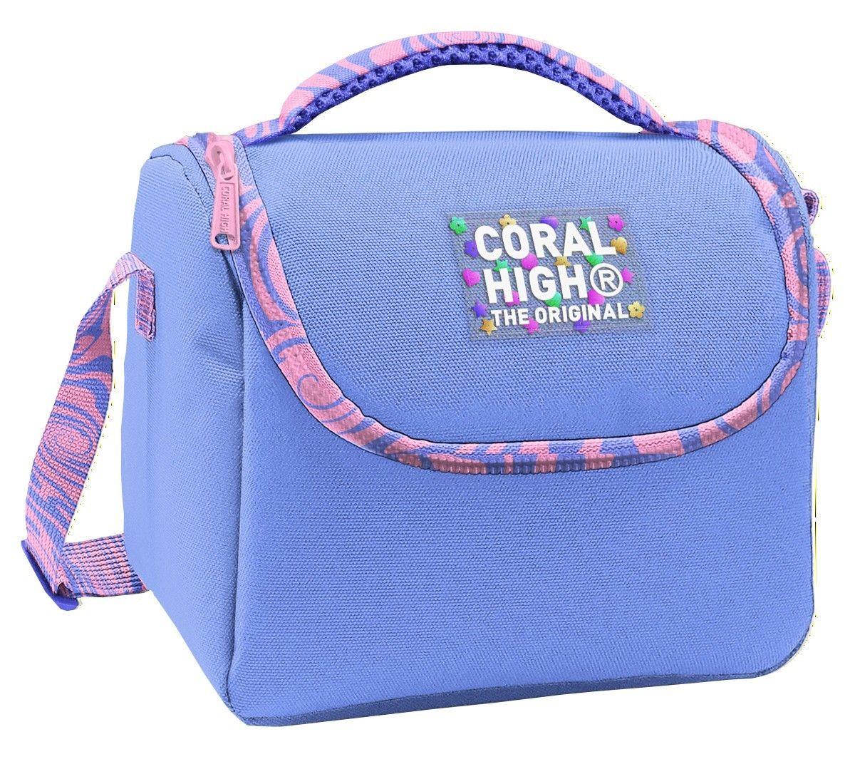 Coral High Kız Çocuk Mor Dalga Desenli Isı Yalıtımlı Beslenme Çantası 37127