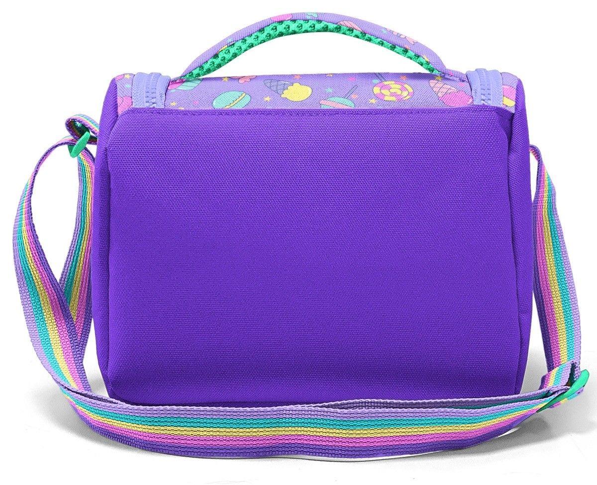 Coral High Kız Çocuk Mor Yeşil Ayıcık Desenli Isı Yalıtımlı Beslenme Çantası 37105