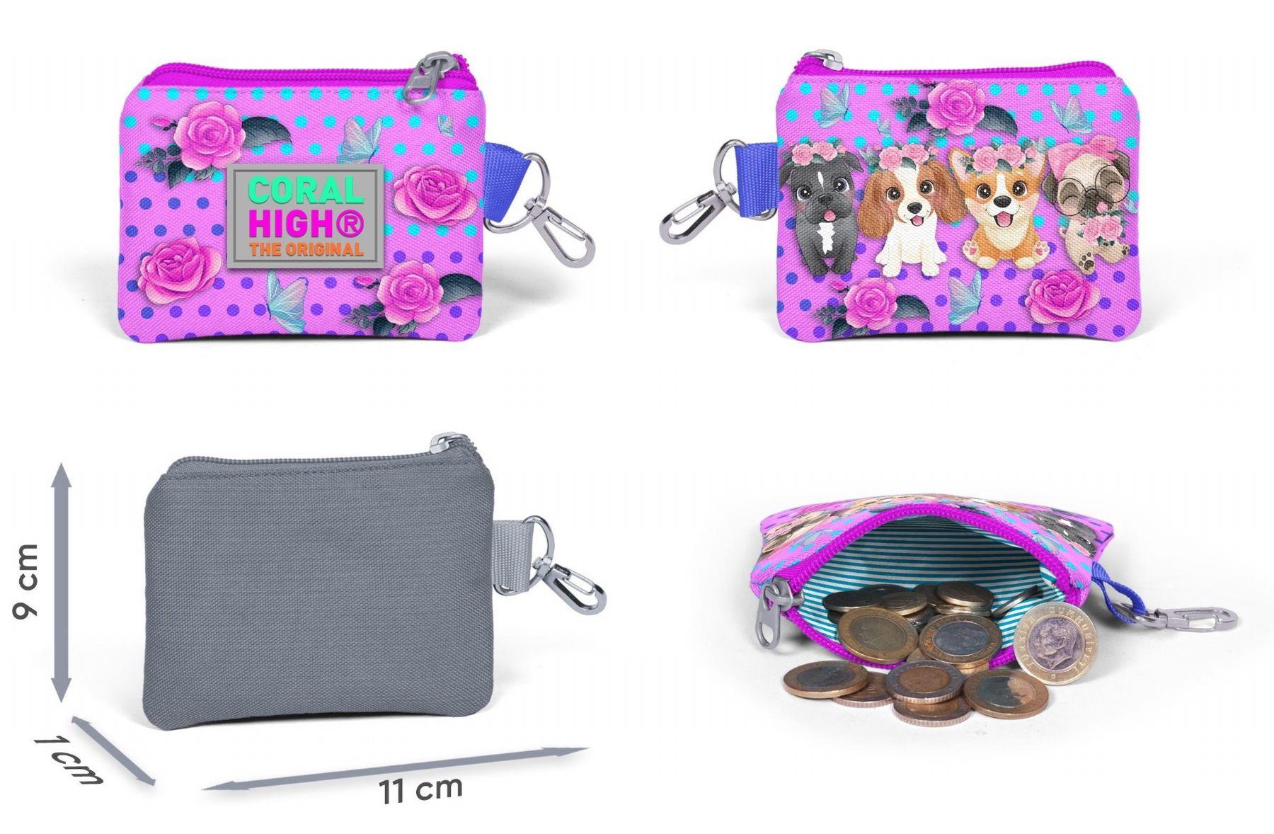 Coral High Kız Çocuk Pembe Köpek Desenli Beşli İlkokul Okul Çanta Seti