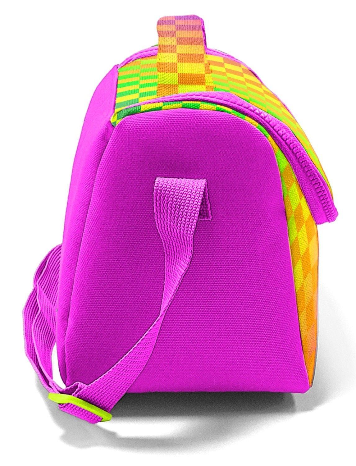 Coral High Kız Çocuk Sarı Mor Dama Desenli Isı Yalıtımlı Beslenme Çantası 37103