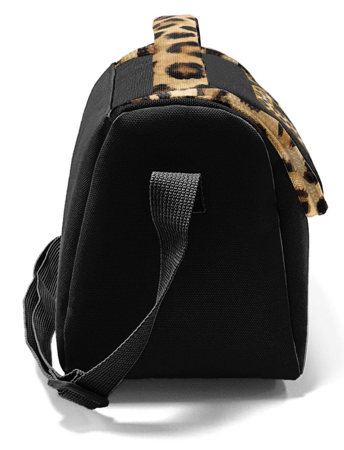 Coral High Kız Çocuk Siyah Kahverengi Leopar CH Desenli Isı Yalıtımlı Beslenme Çantası 37128