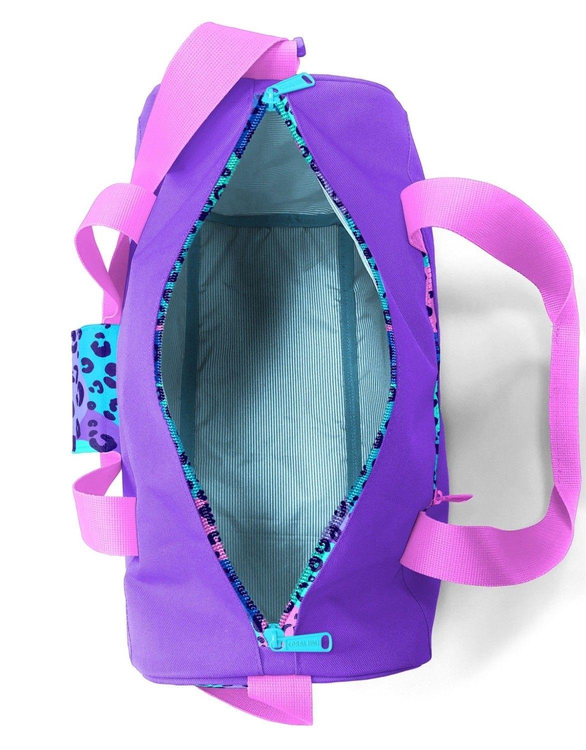 Coral High Kız Çocuk Spor ve Seyahat Çantası - Mor Pembe Leopar Desenli - 27532