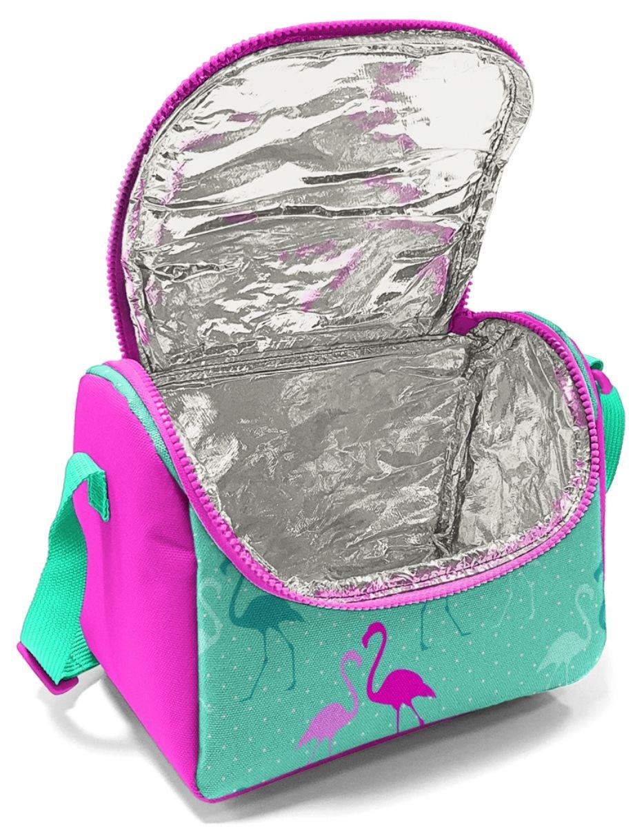 Coral High Kız Çocuk Su Yeşili Pembe Flamingo Okul Beslenme Çantası - Isı