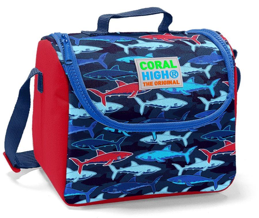 Coral High Köpekbalığı Baskılı Erkek Çocuk 3'lü İlkokul Çanta Seti
