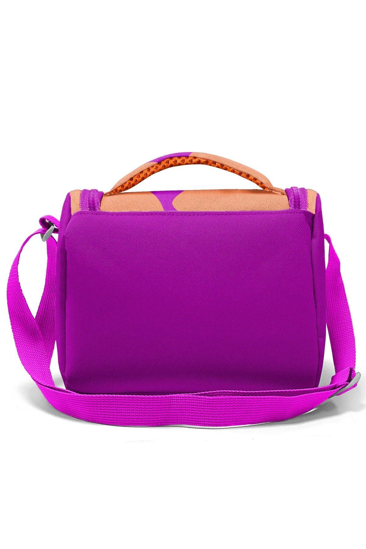 Coral High Koyu Pembe Turuncu Desenli 3'lü Okul Çanta Seti SET0123684 - Kız