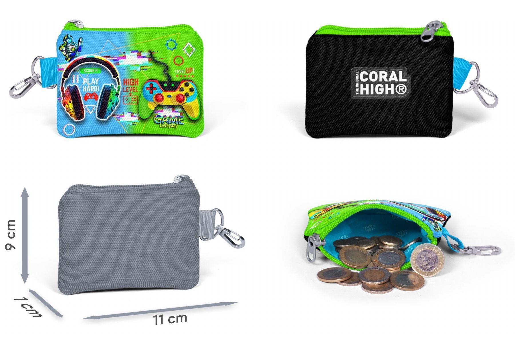 Coral High Kulaklık Game Bozuk Para Çantası - Kız Çocuk