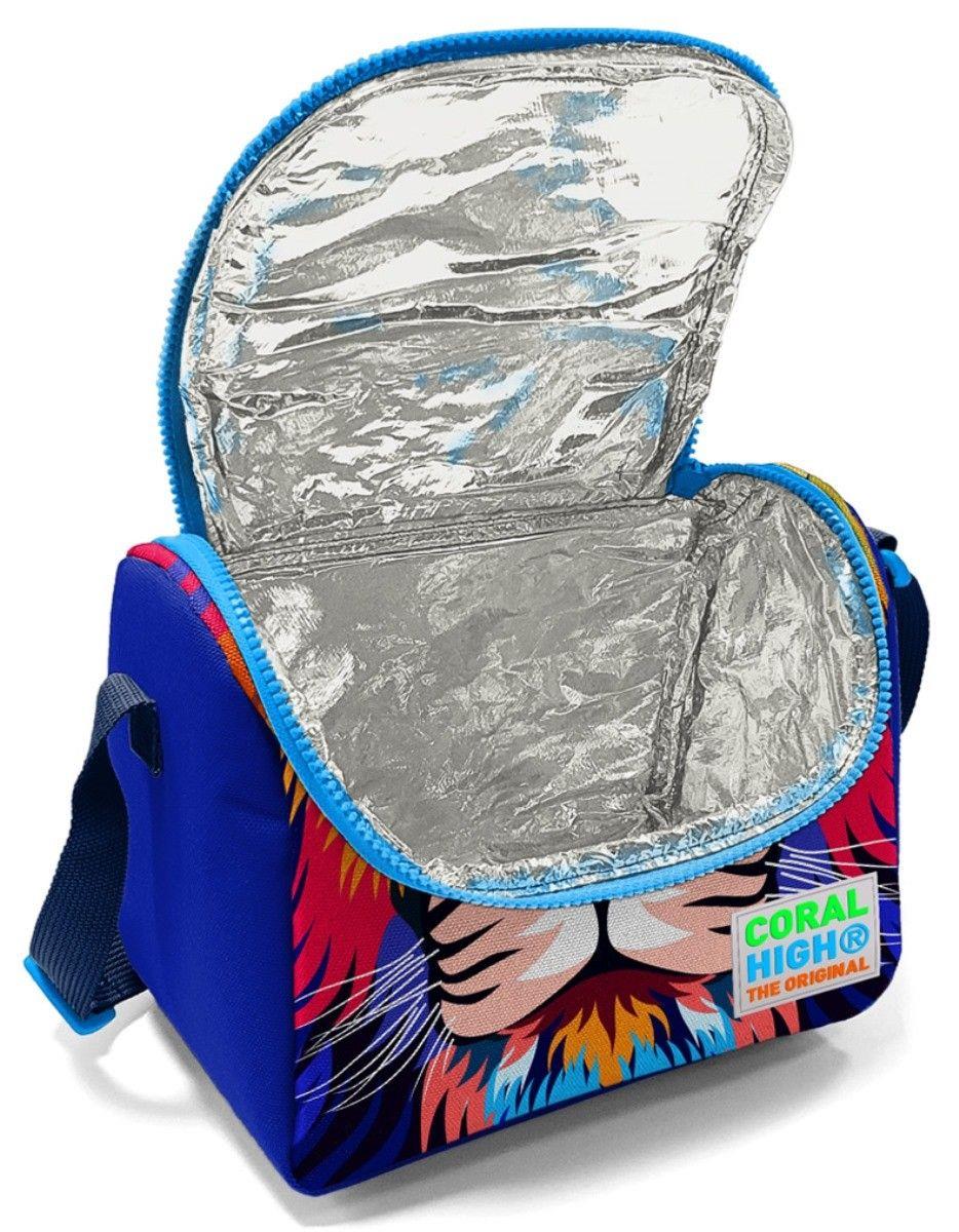 Coral High Lacivert Aslan Okul Sırt ve Beslenme Çantası Seti - Erkek Çocuk