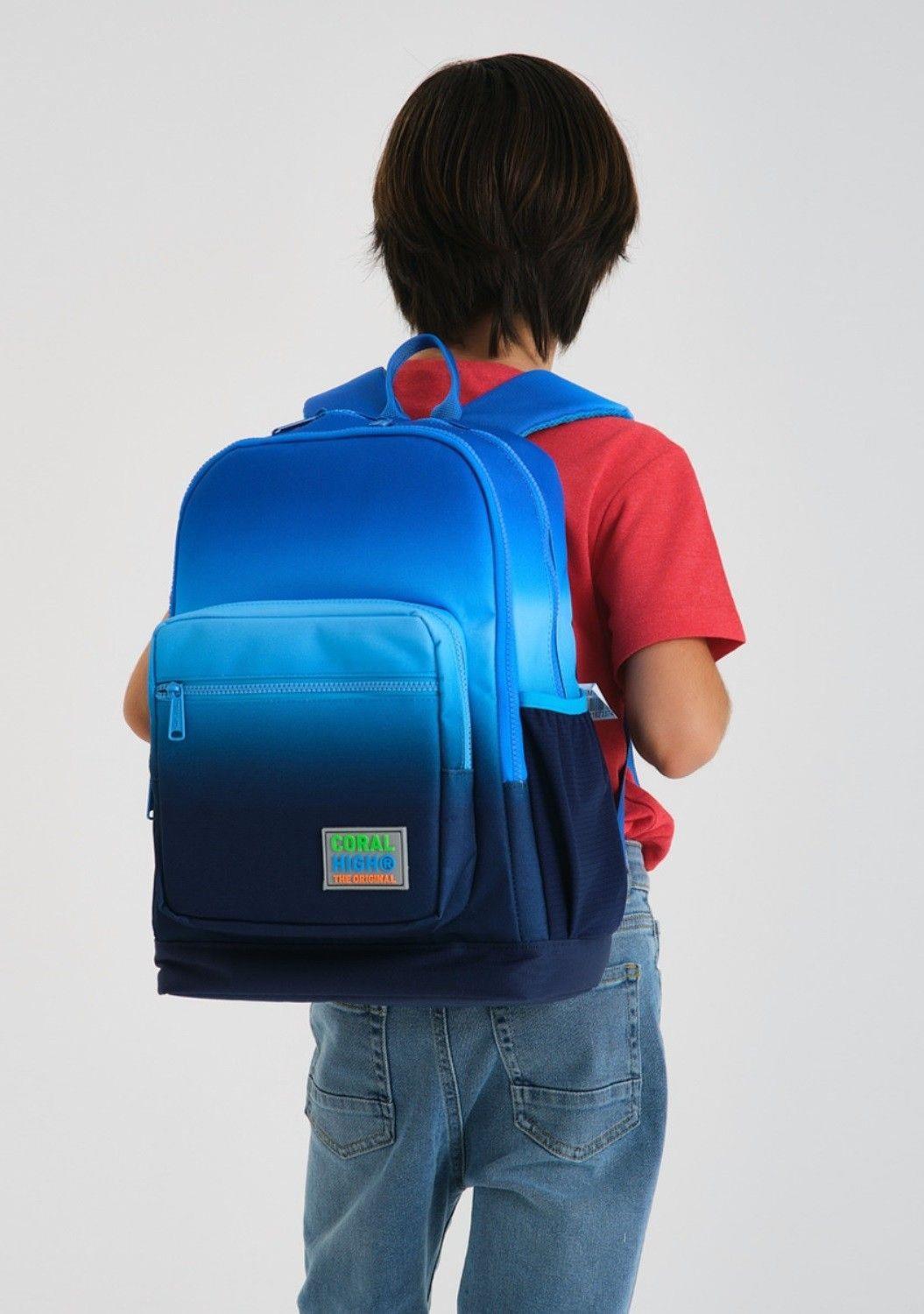 Coral High Lacivert Mavi Gradyan İlkokul Sırt Çantası ve Kalemlik Seti
