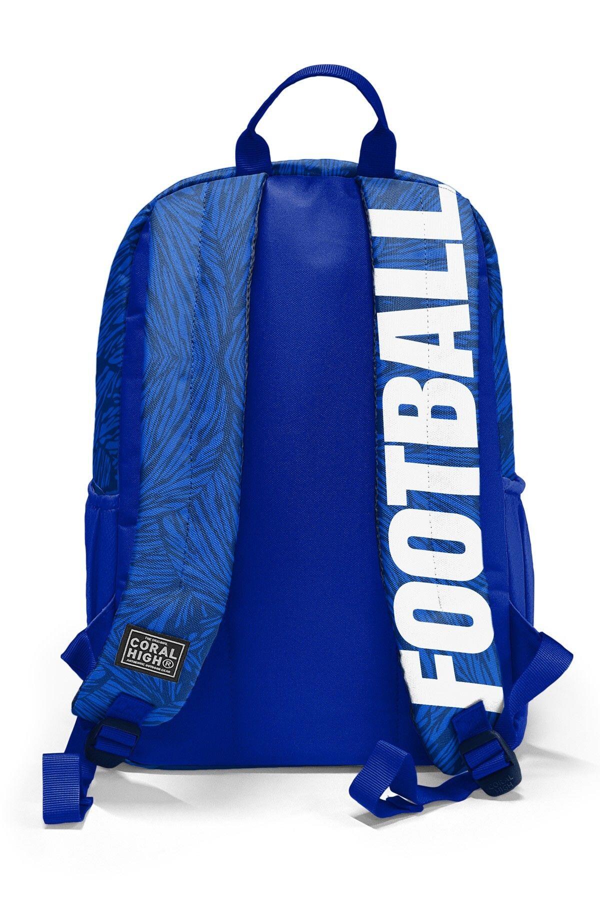 Coral High Lacivert Saks Futbol Desenli 3'lü Okul Çanta Seti SET0123697 - Erkek
