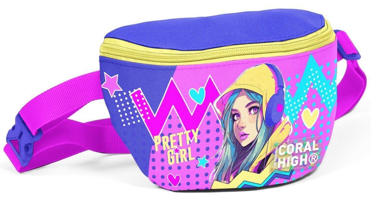 Coral High Lavanta Turkuaz Kulaklıklı Kız Desenli Kız Çocuk Dörtlü Okul Çanta Seti - İlkokul ve Ortaokul İçin Uygun