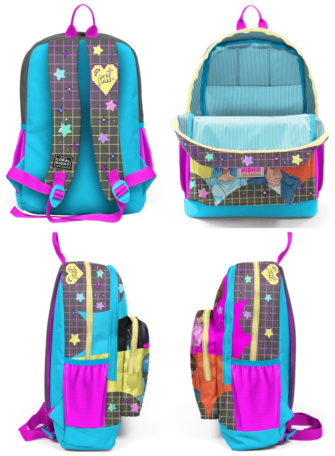 Coral High Mavi Anime İlkokul ve Günlük Sırt Çantası - Kız Çocuk