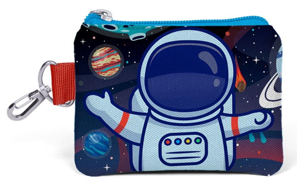 Coral High Mavi Astronot Baskılı Bozuk Para Çantası - Erkek