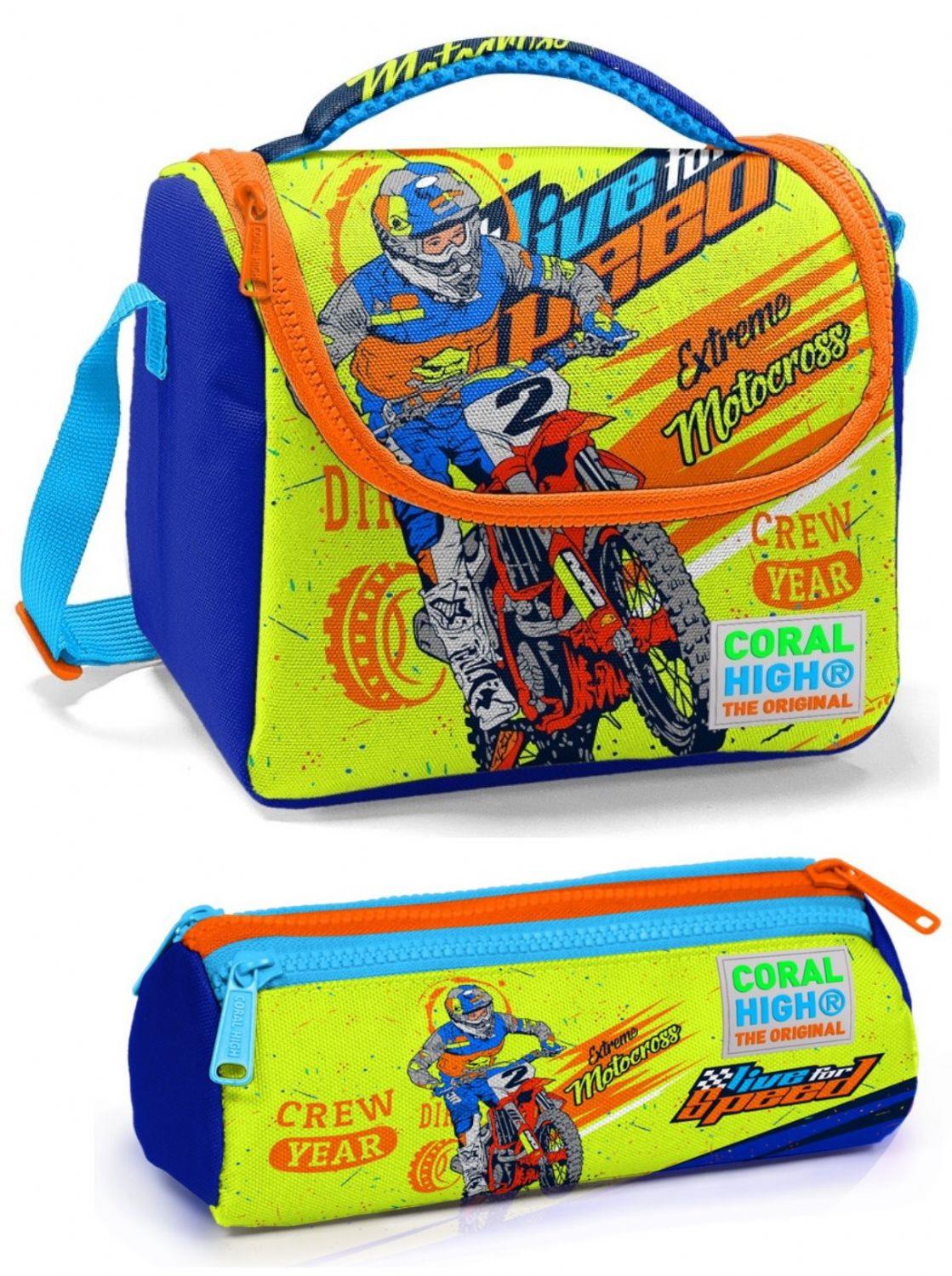 Coral High Mavi Sarı Motorsiklet Beslenme Çantası - Erkek