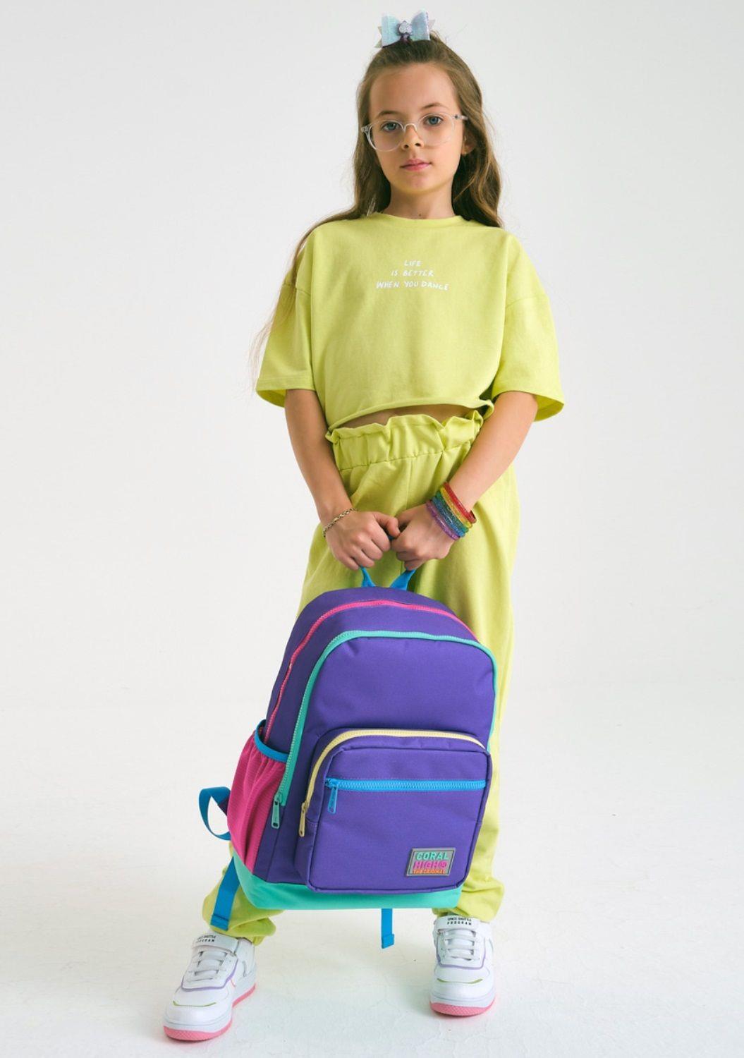Coral High Mor Dört Bölmeli İlkokul ve Günlük Sırt Çantası