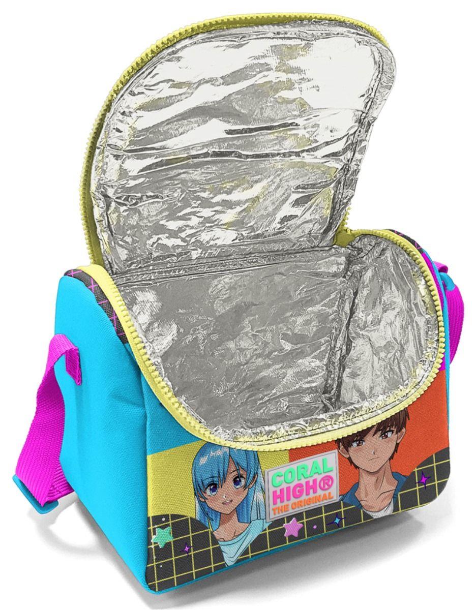 Coral High Mor Mavi Anime Kız Çocuk Beslenme Çantası Seti