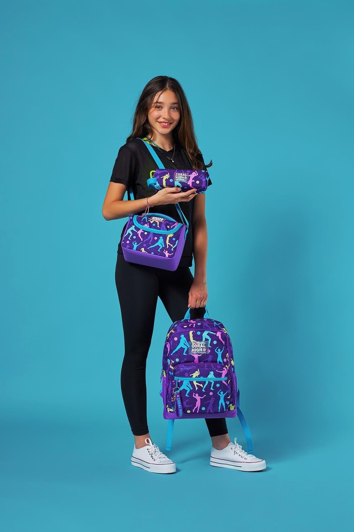 Coral High Mor Voleybol 3'lü Okul Çanta Seti SET0123636
