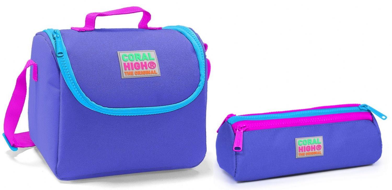Coral High Msvi Kız Çocuk Beslenme Çantası ve Kalemlik Seti - Thermo