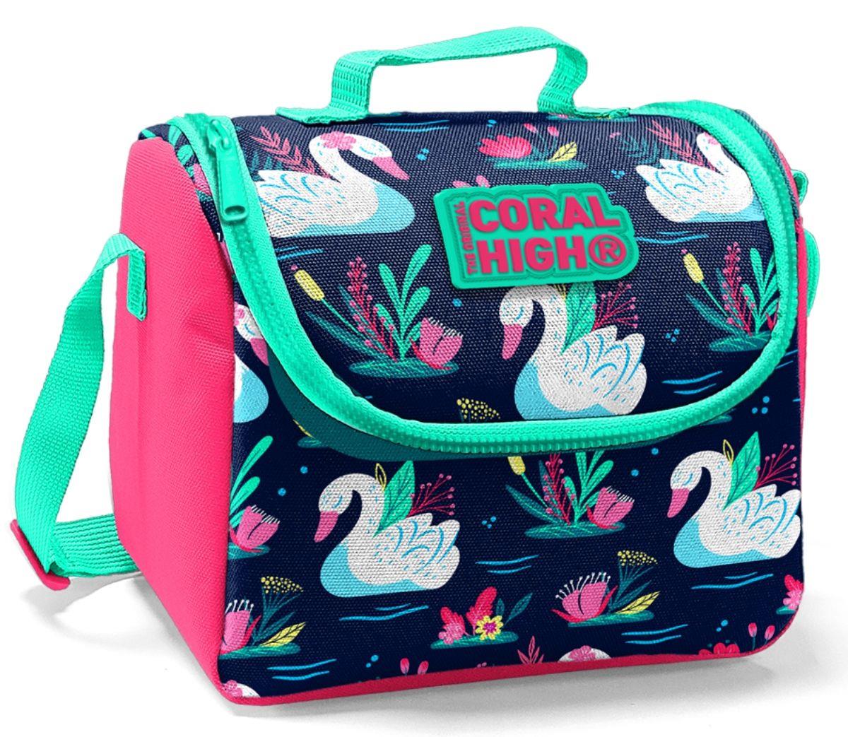 Coral High Narciceği Flamingo Baskılı Termoslu Beslenme Çantası
