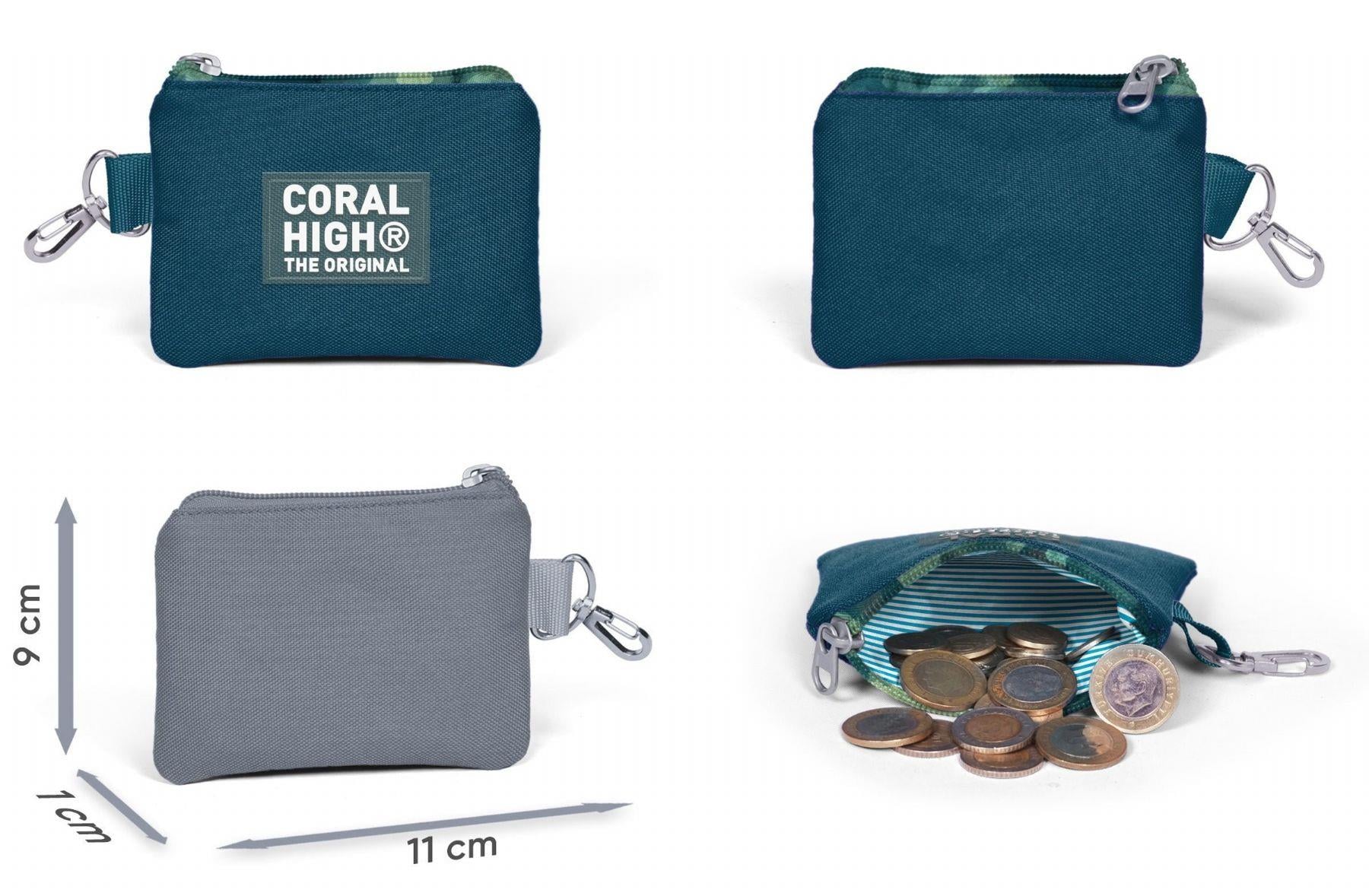 Coral High Nefti Kamuflaj Bozuk Para Cüzdanı - Erkek Çocuk