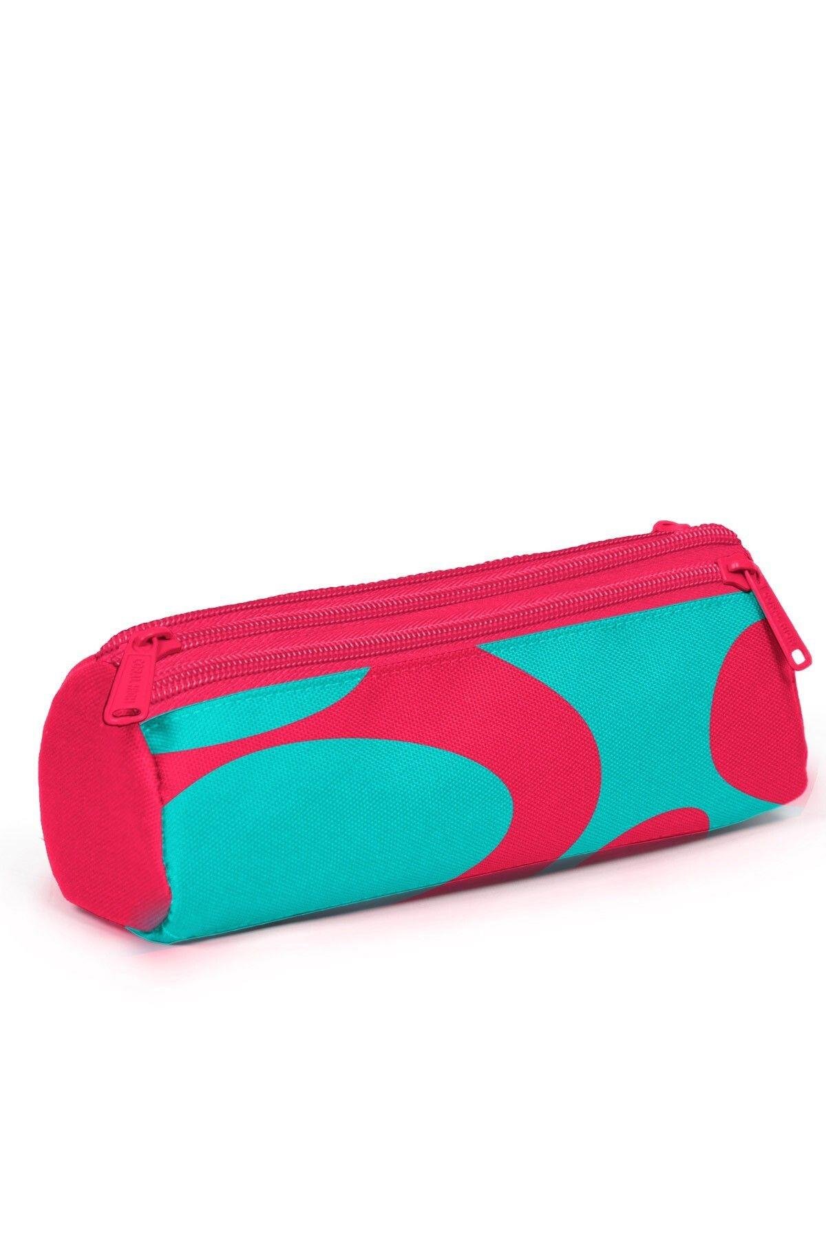 Coral High Neon Mercan Turkuaz Desenli 3'lü Okul Çanta Seti SET0123685 - Kız