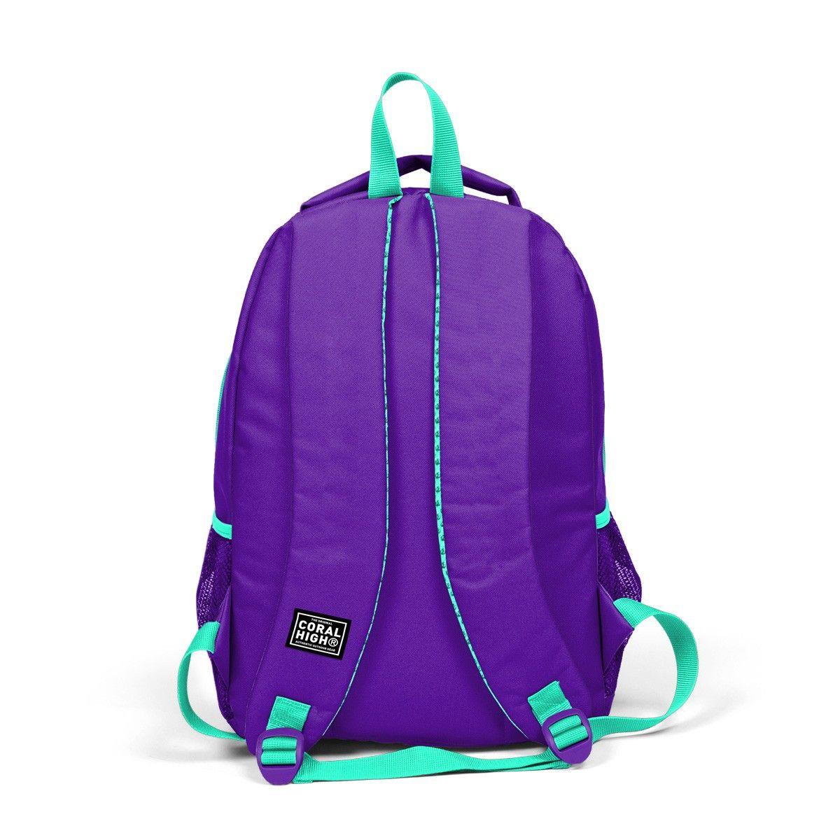 Coral High Okul Sırt Çantası ve Beslenme Çantası Seti - Mor Unicorn