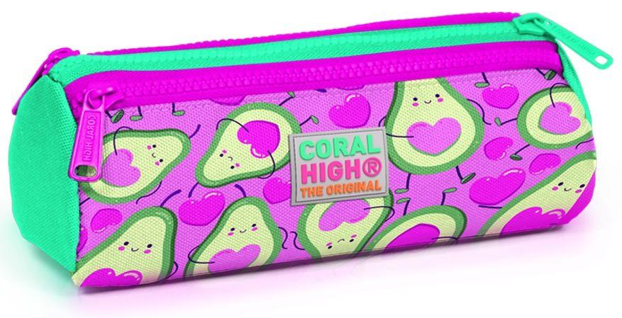 Coral High Pembe Avakado Baskılı Kız İlkokul Çanta Seti - USB Çıkışlı