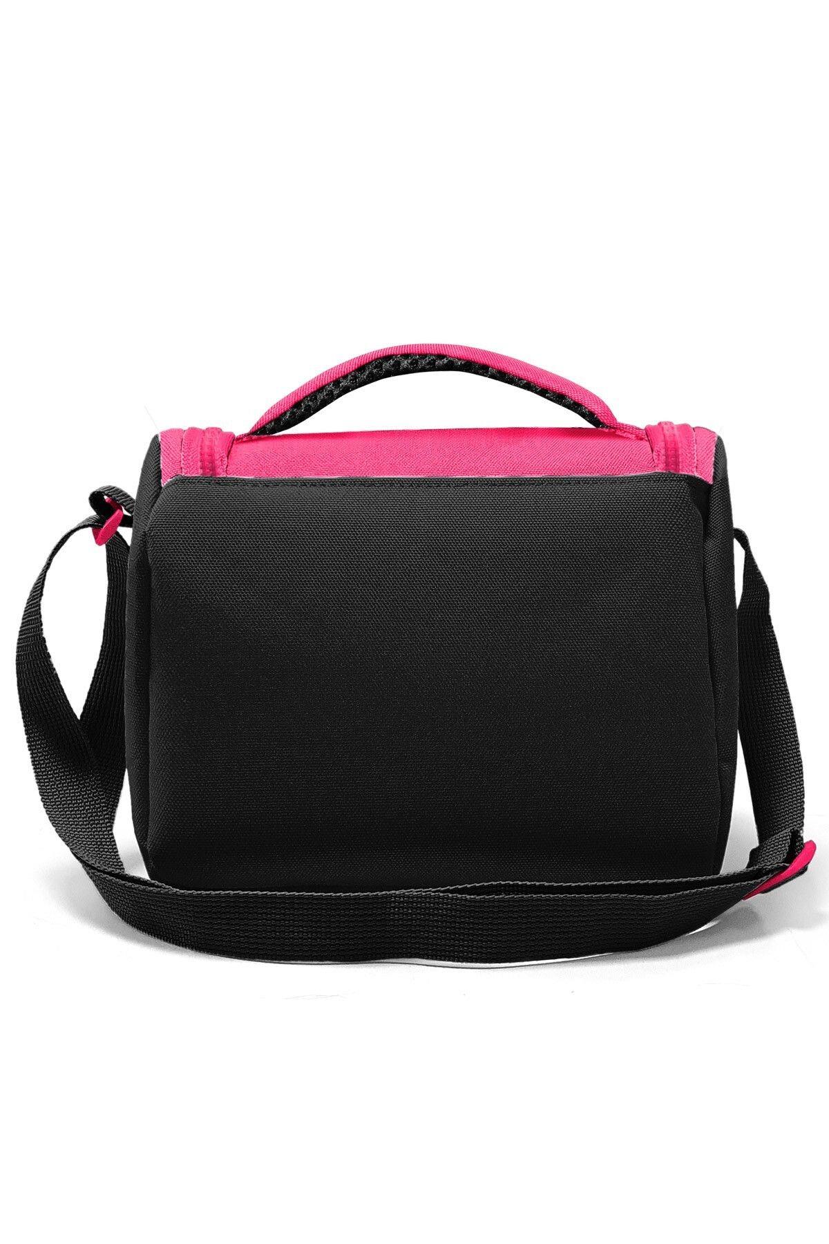 Coral High Pembe Siyah Beyaz Desenli 3'lü Okul Çanta Seti SET0123678 - Kız