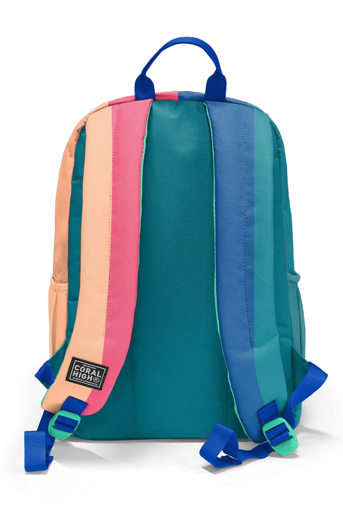 Coral High Renkli Çizgili 3'lü Okul Çanta Seti SET0123679 - Kız