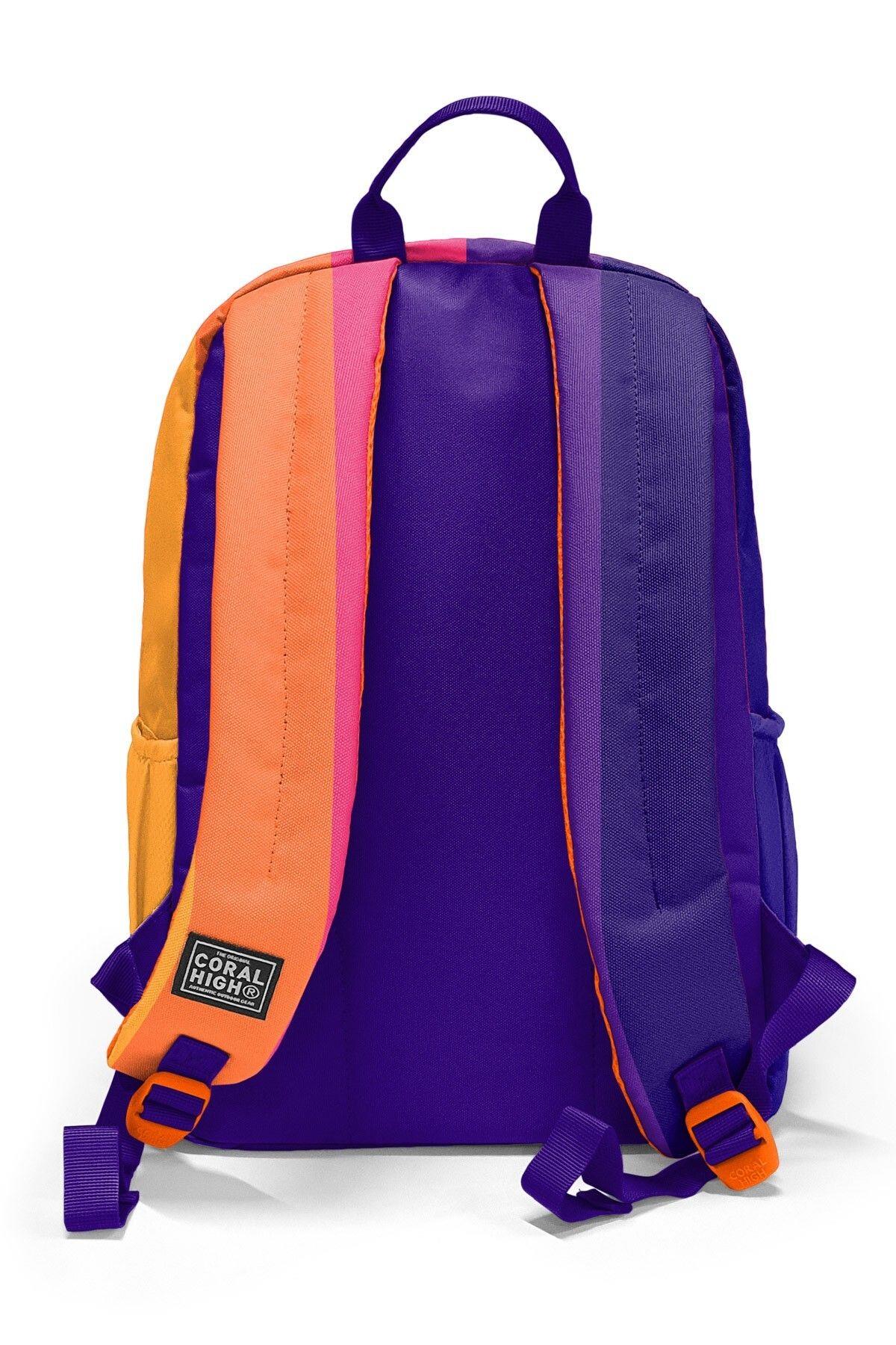 Coral High Renkli Çizgili 3'lü Okul Çanta Seti SET0123674 - Kız