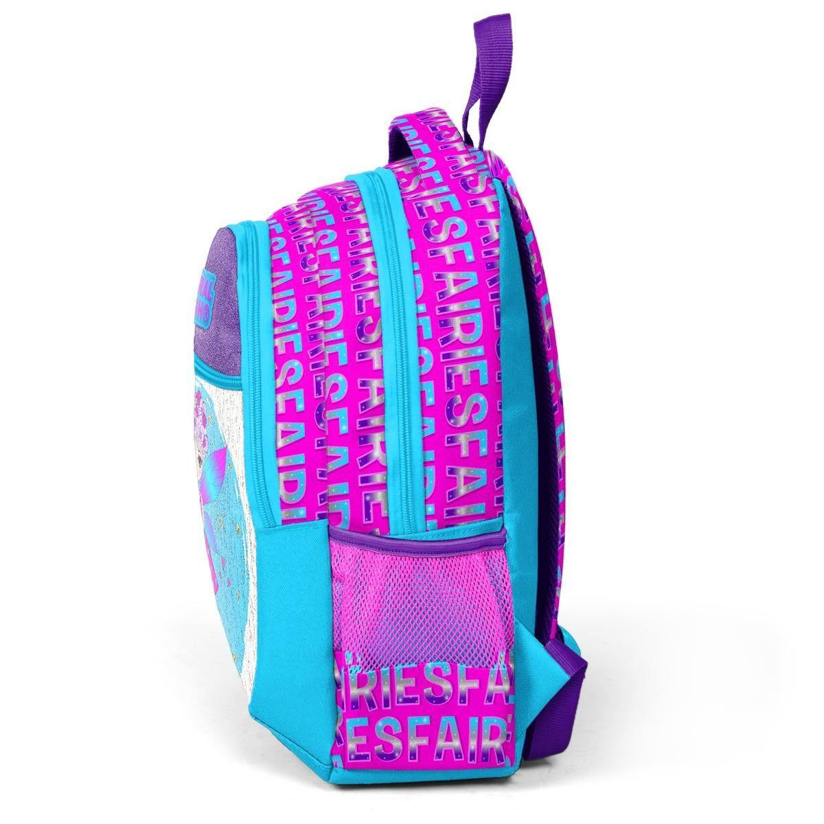 Coral High Simli ve Parlak Okul Çantası ve Beslenme Seti - Mavi Kız Peri - Kız Çocuk